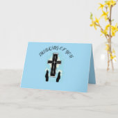 Carte de sympathie : Croix catholique (Fleur jaune)