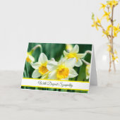 Carte de sympathie Daffodiques (Fleur jaune)