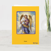 Carte de sympathie d'ange de chat persan blanc (Dos)
