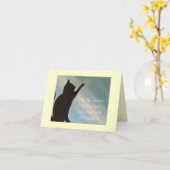 Carte de sympathie d'animal familier - chat (Fleur jaune)