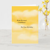 Carte de sympathie d'anniversaire (Fleur jaune)