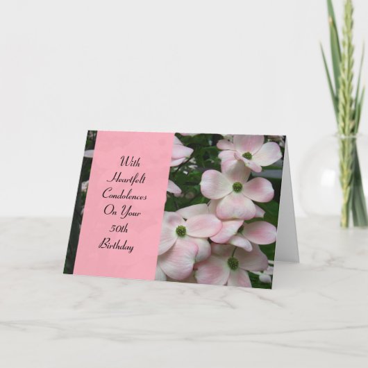 Carte de sympathie d'anniversaire - cinquantième (Devant)