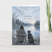 Carte de sympathie 'Dans le silence, l'amour réson