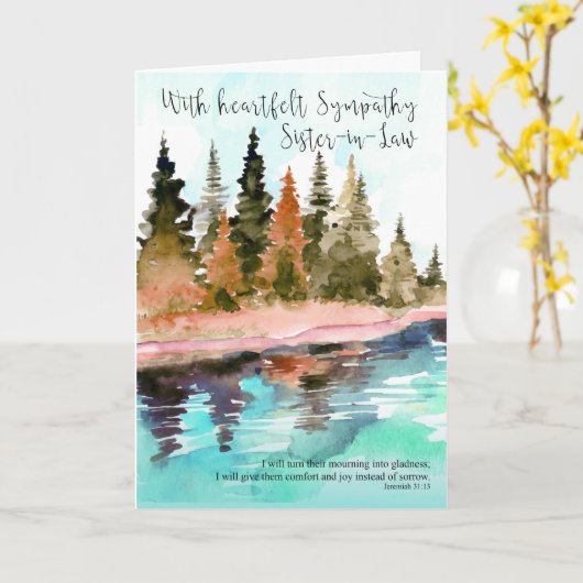 Carte de sympathie de belle-soeur (Fleur jaune)