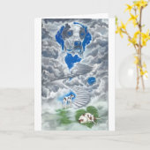 Carte de sympathie de chien de ~ de la prière d'un (Fleur jaune)