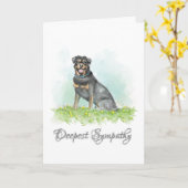 Carte de sympathie de chien - sympathie de chien (Fleur jaune)