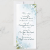 Carte de Sympathie de conservation mémoire amoureu (Dos)