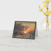 Carte de sympathie de coucher du soleil de BCD (Fleur jaune)