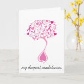 Carte de sympathie/de deuil pour le cancer du sein (Fleur jaune)