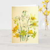 Carte de sympathie de fleur de narcisse (Fleur jaune)