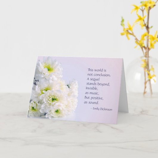 Carte de sympathie de fleurs blanches (Fleur jaune)