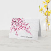 Carte de Sympathie de fleurs de cerisier (Fleur jaune)