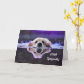 Carte de sympathie de golden retriever (Fleur jaune)