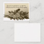 Carte de sympathie de la branche de bouquet de fle (Devant / Derrière)