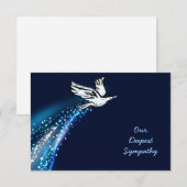 Carte de sympathie de la colombe en flammes #4 (Devant / Derrière)