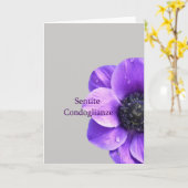 carte de sympathie de l'anémone rose italien (Fleur jaune)