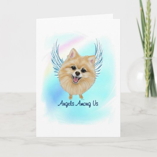 Carte de sympathie de l'animal de compagnie d'Ange (Devant)