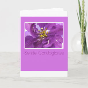 Carte de sympathie de larkspur violet italien