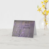 Carte de sympathie de lavande (Fleur jaune)