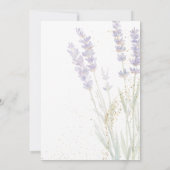 Carte de sympathie de lavande d'aquarelle pour la (Dos)