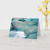 Carte de sympathie de l'écriture chrétienne Blue R (Fleur jaune)