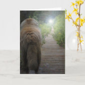 Carte de sympathie de Leonberger (Fleur jaune)