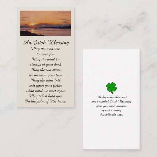 Carte de Sympathie de l'image du souvenir (Devant / Derrière)