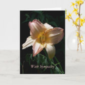 Carte de sympathie de lis (Fleur jaune)