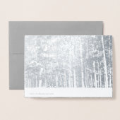 Carte de Sympathie de luxe Foil Arbres d'argent (Derrière avec enveloppe)