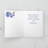 Carte de sympathie de myosotis de pot de maçon (Intérieur)