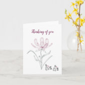 Carte de Sympathie de perte d'animal de compagnie  (Fleur jaune)