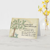 Carte de sympathie de perte de animal - animal vou (Fleur jaune)