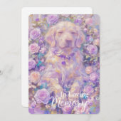 carte de sympathie de perte de animal de compagnie (Devant / Derrière)