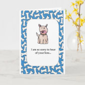 Carte de Sympathie de perte pour animaux de compag (Fleur jaune)