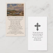 Carte de sympathie de prière Saint François d'Assi (Devant / Derrière)