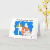 Carte de sympathie de repos d'ange (Fleur jaune)