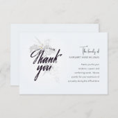 Carte de Sympathie de ton gris Merci (Devant / Derrière)