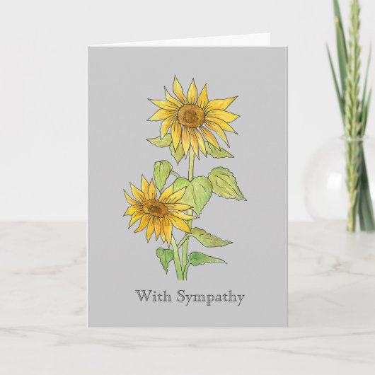 Carte de Sympathie de tournesol (Devant)