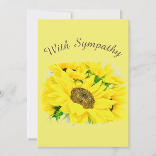 Carte de Sympathie de tournesol (Devant)