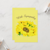 Carte de Sympathie de tournesol (Devant/Arrière en situation)