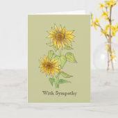 Carte de Sympathie de tournesol (Fleur jaune)