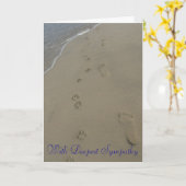 Carte de sympathie d'empreintes de pattes (Fleur jaune)