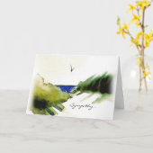 Carte de sympathie des dunes de plage (Fleur jaune)