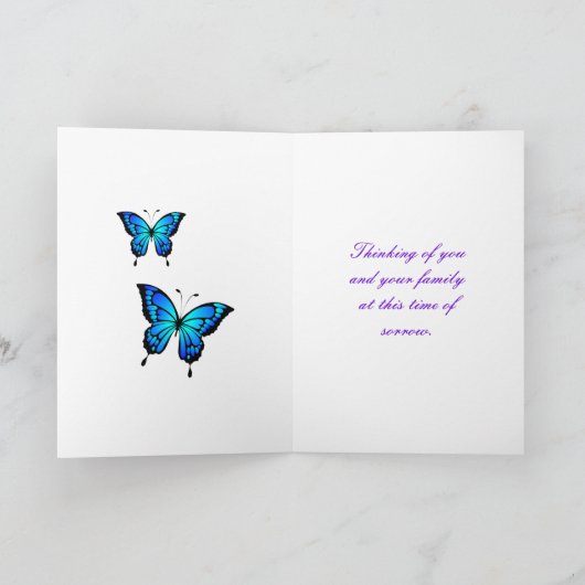 Carte de Sympathie des fleurs Hydrangea (Intérieur)