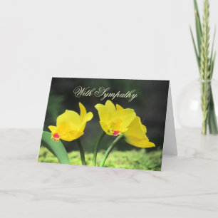 Carte de Sympathie des orchidées jaunes