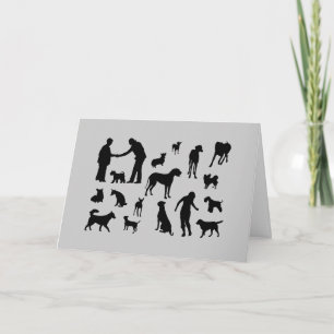 Carte de sympathie des partenaires de chien