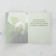 Carte de sympathie douce avec verse biblique