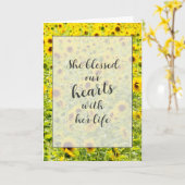 Carte de sympathie du champ de tournesol (Fleur jaune)