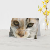 carte de sympathie du chat (Fleur jaune)