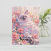 Carte de sympathie du chat siamois (Debout devant)